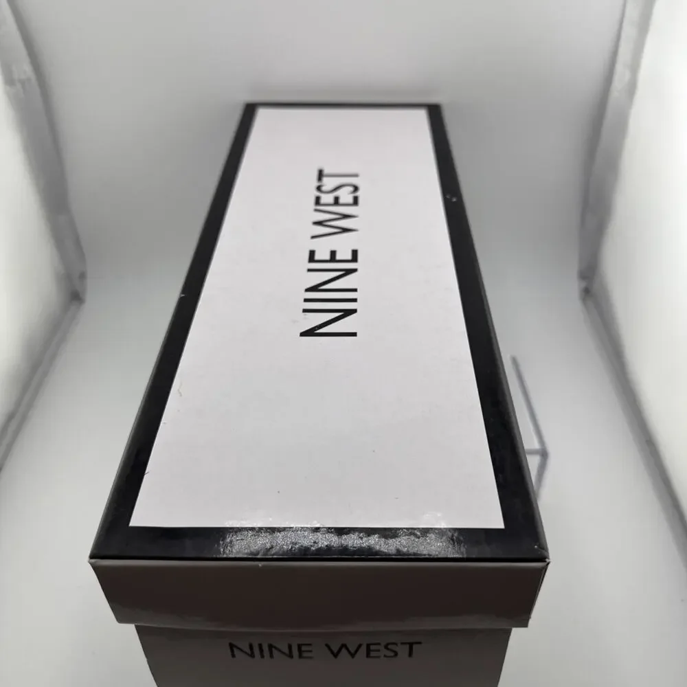 Nine West Women's Onlee Multicolor Plaid Fabric Pointed Toe Flats Size 8 M NWB